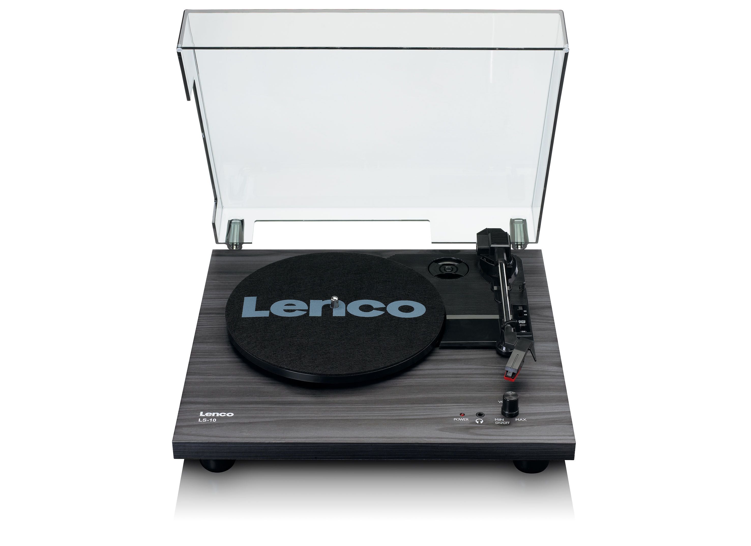 Lenco LS-10BK – Plattenspieler (Riemenantrieb, halbautomatisch), 33⅓/45/78 U/min – Schwarz