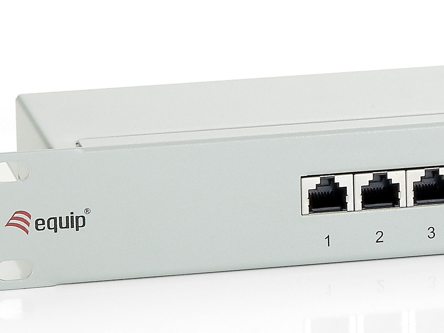 Equip Patchpanel Cat 6 – 16× RJ‑45, geschirmt, LSA, 19", 1U, Grau