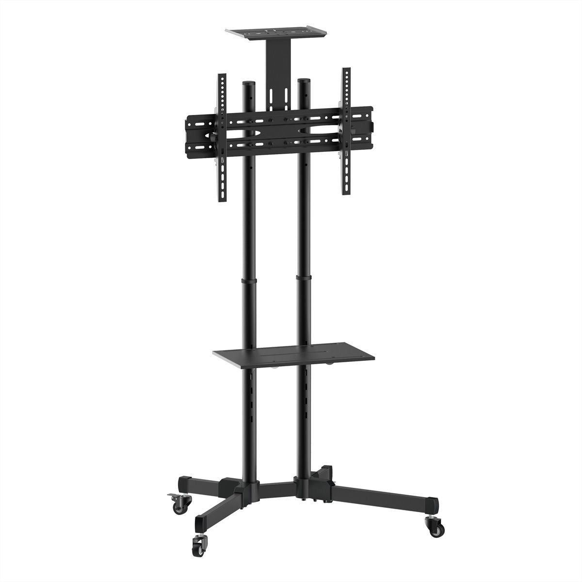 VALUE TV-Wagen – 37–70" – VESA 200×200–600×400 – bis 50 kg, Höhenverstellbar, mit Rollen, Schwarz