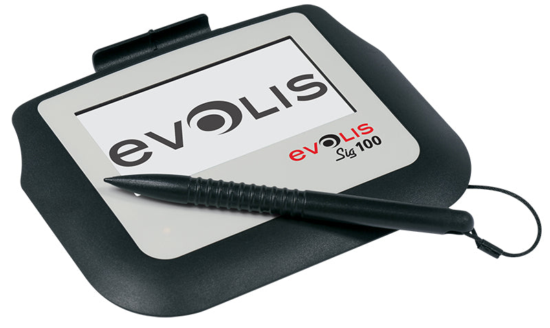 Evolis Sig100 – Kundendisplay, LCD, resistiver Touchscreen, 320 × 160 Pixel, USB, Weiss/Schwarz