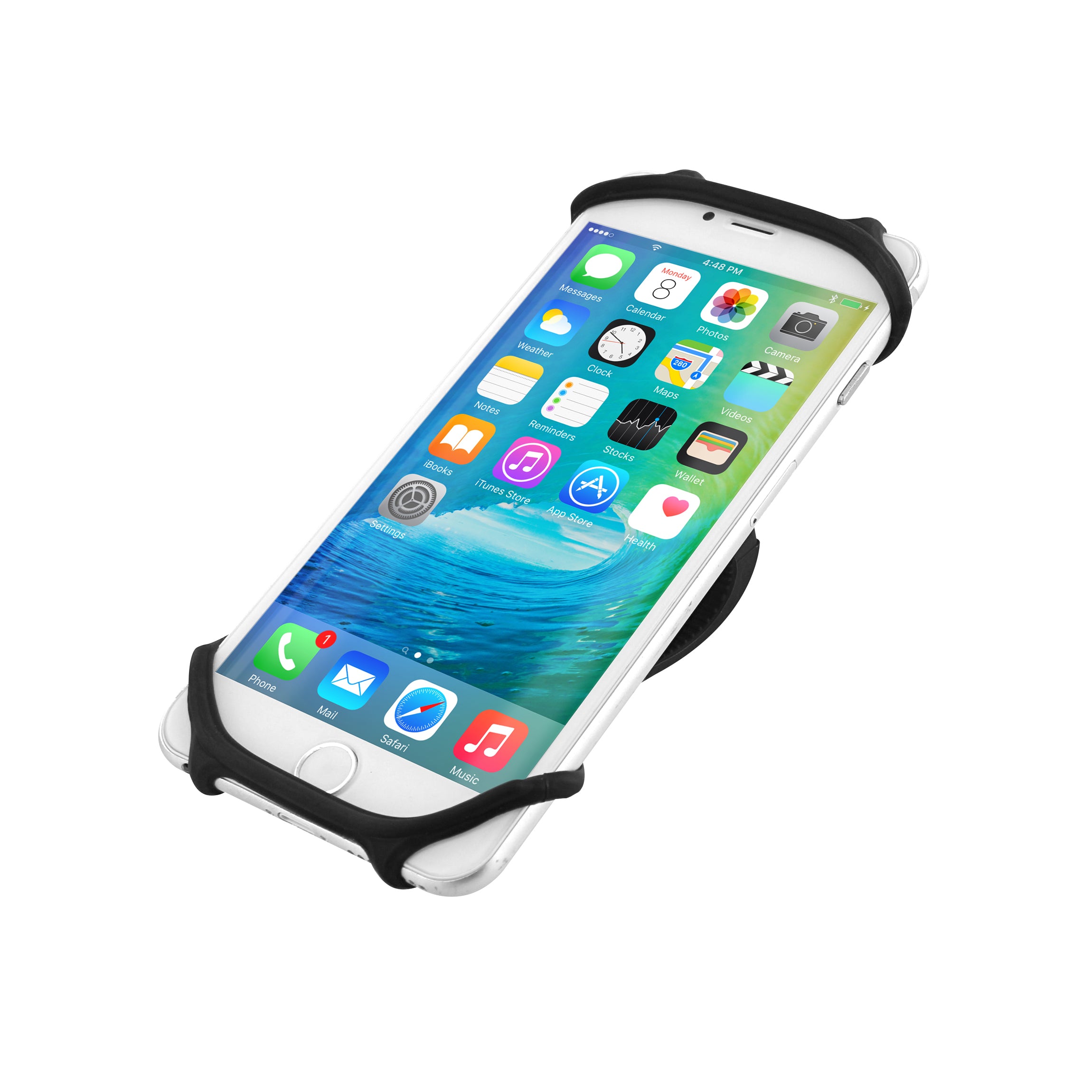 T'nB Fahrradhalterung, Lenkerbefestigung Ø 28 mm – für Smartphones bis 5,5" – Schwarz, Silikon