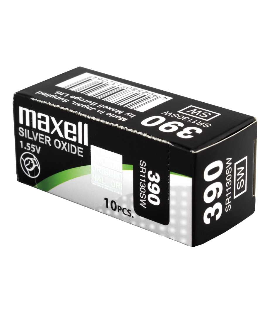 Maxell Knopfzellen SR1130SW, Silberoxid, 1,55 V – 10 Stk.