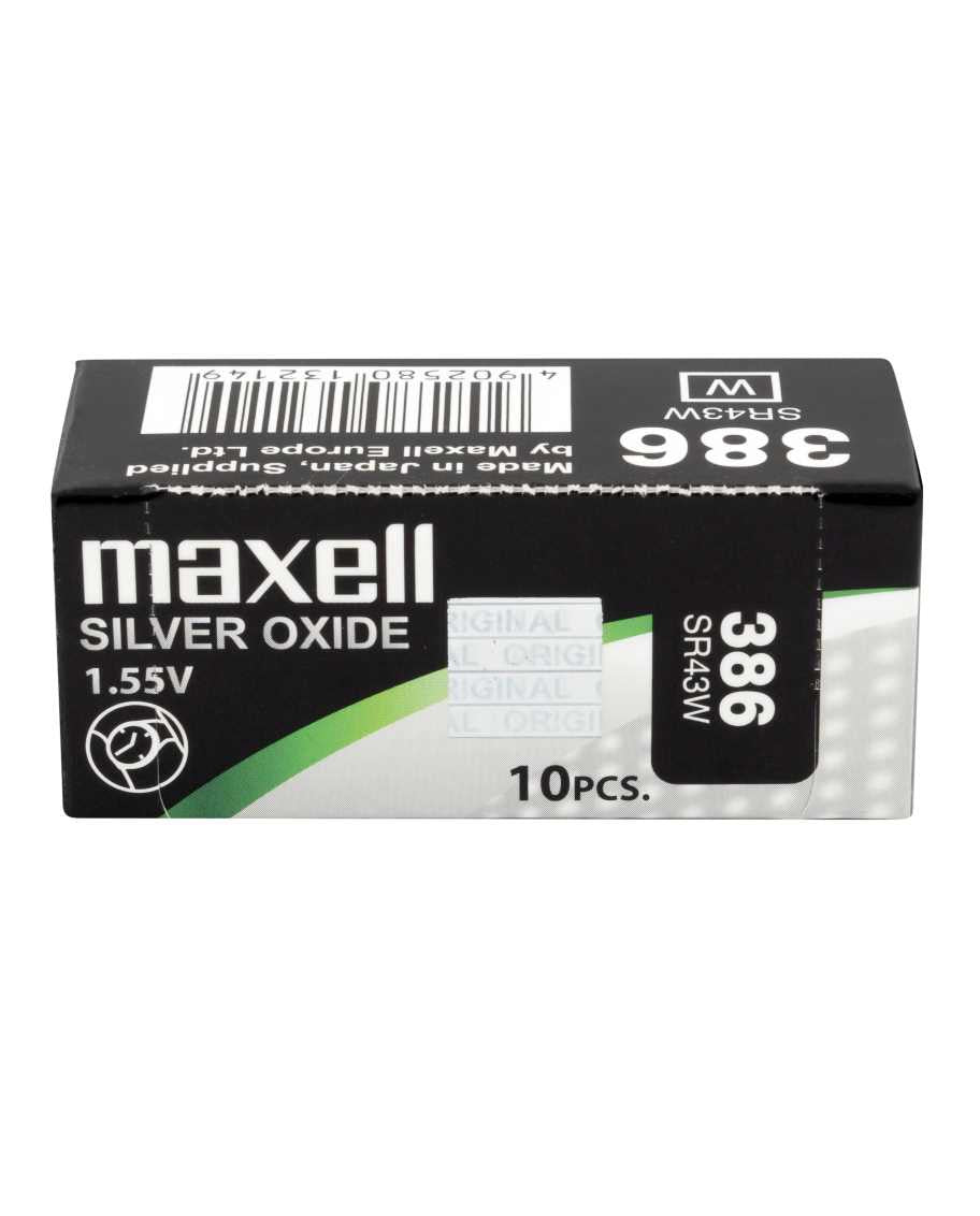 Maxell Knopfzellen SR43W, Silberoxid, 1,55 V – 10 Stk.