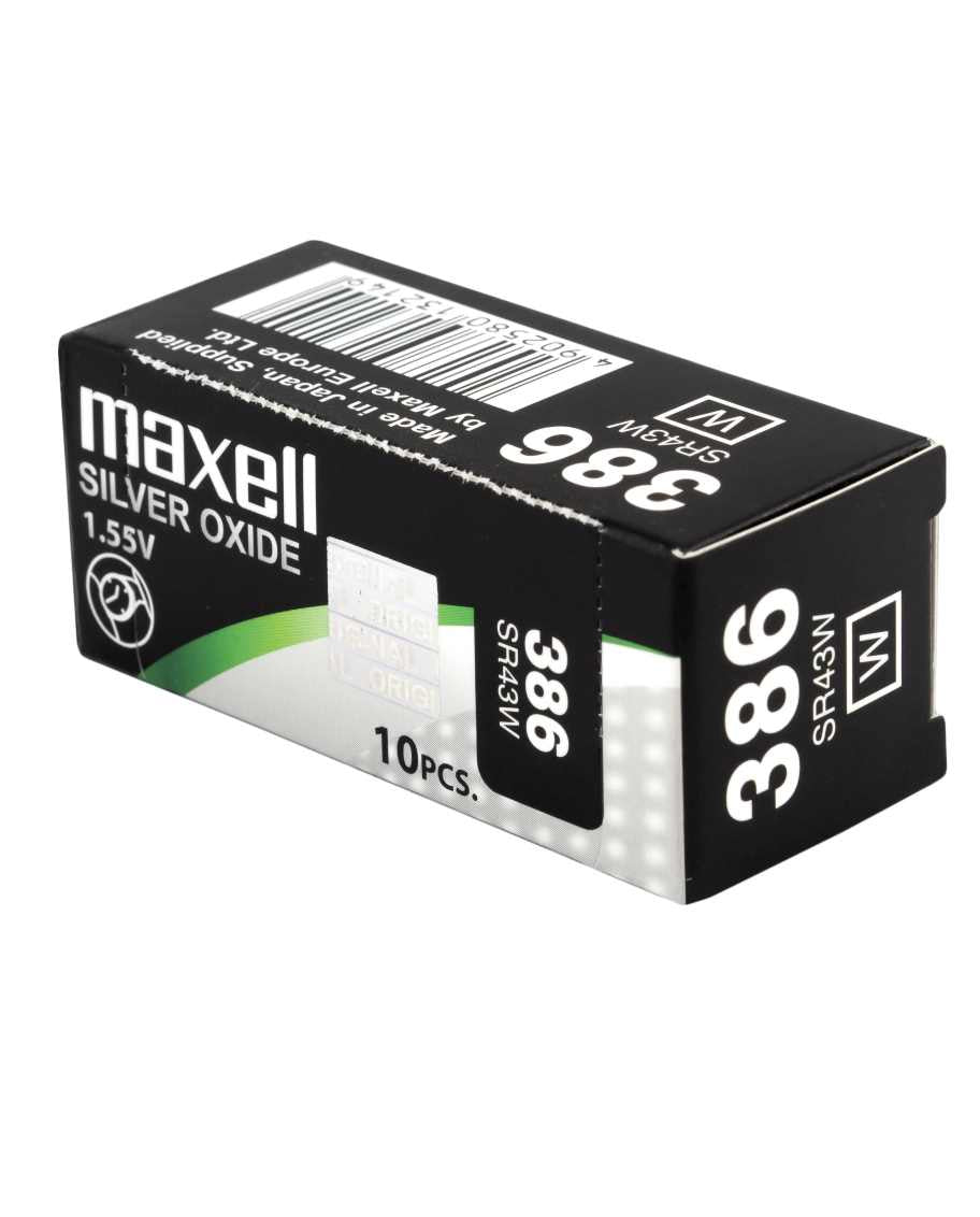 Maxell Knopfzellen SR43W, Silberoxid, 1,55 V – 10 Stk.