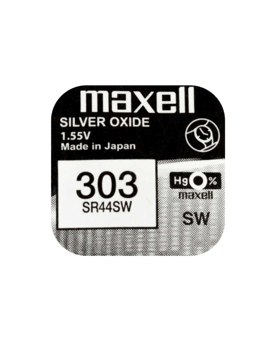 Maxell Knopfzellen SR44SW, Silberoxid, 1,55 V – 10 Stk.