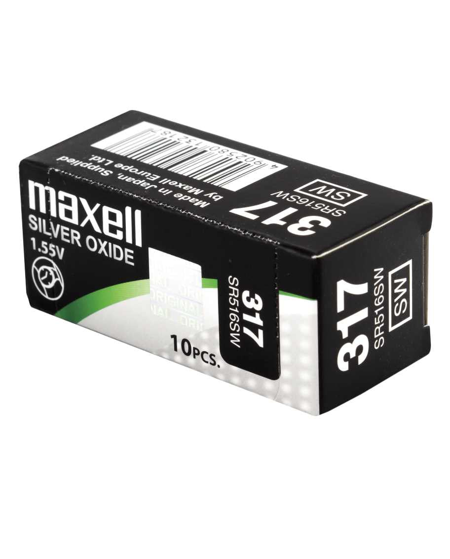 Maxell Knopfzellen SR516SW, Silberoxid, 1,55 V – 10 Stk.