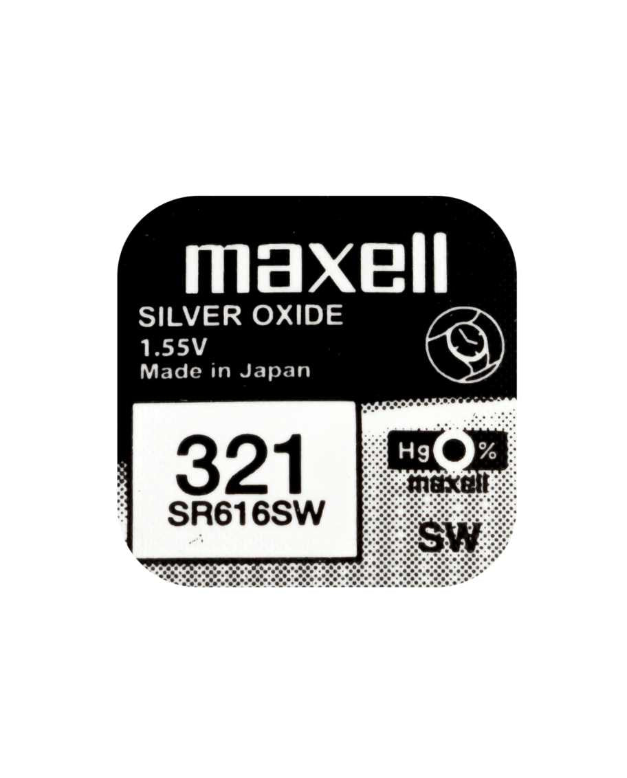 Maxell Knopfzellen SR616SW, Silberoxid, 1,55 V – 10 Stk.