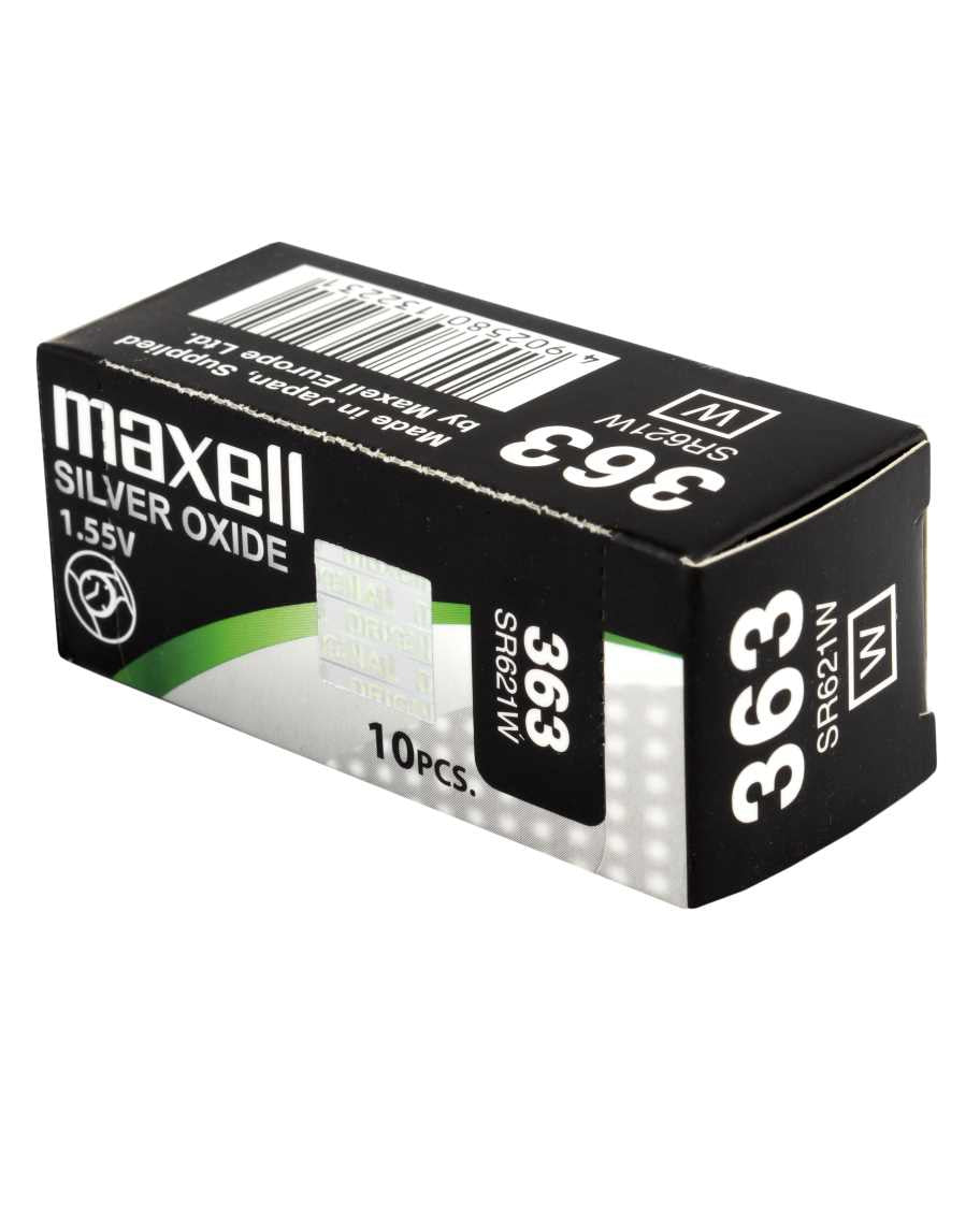 Maxell Knopfzellen SR621W, Silberoxid, 1,55 V – 10 Stk.