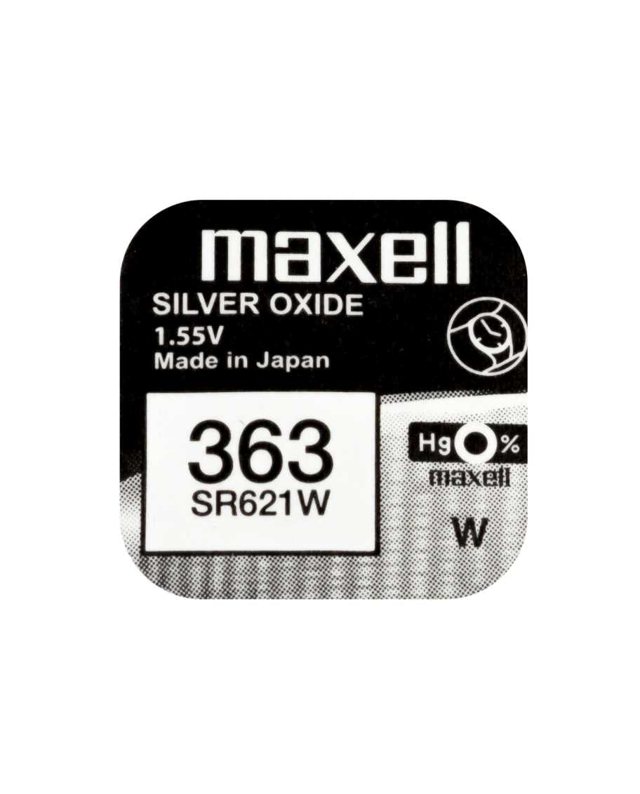 Maxell Knopfzellen SR621W, Silberoxid, 1,55 V – 10 Stk.
