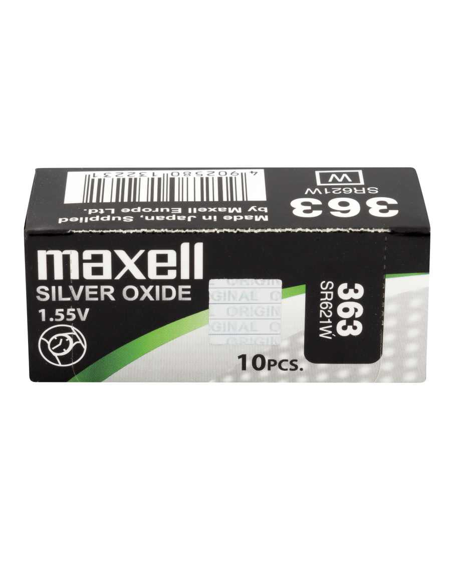 Maxell Knopfzellen SR621W, Silberoxid, 1,55 V – 10 Stk.