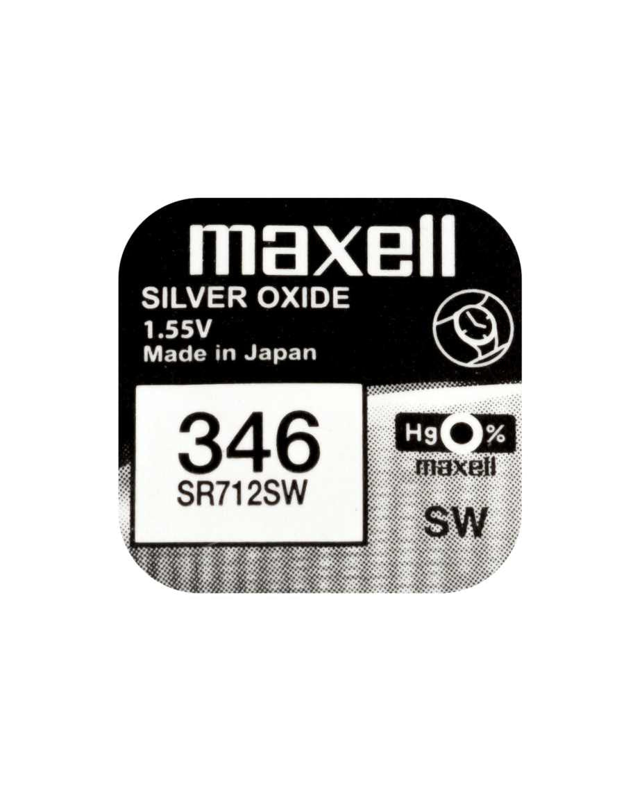 Maxell Knopfzellen SR712SW, Silberoxid, 1,55 V – 10 Stk.