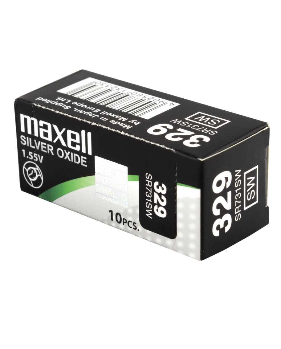 Maxell Knopfzellen SR731SW, Silberoxid, 1,55 V – 10 Stk.