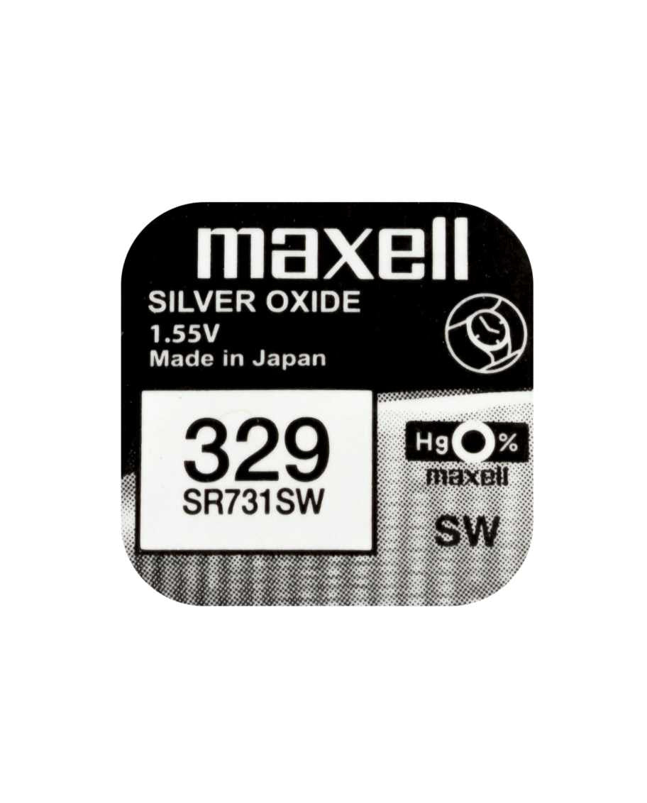 Maxell Knopfzellen SR731SW, Silberoxid, 1,55 V – 10 Stk.
