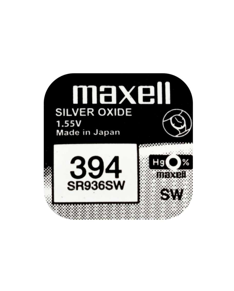 Maxell Knopfzellen SR936SW, Silberoxid, 1,55 V – 10 Stk.