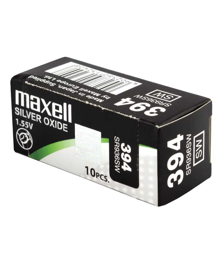 Maxell Knopfzellen SR936SW, Silberoxid, 1,55 V – 10 Stk.