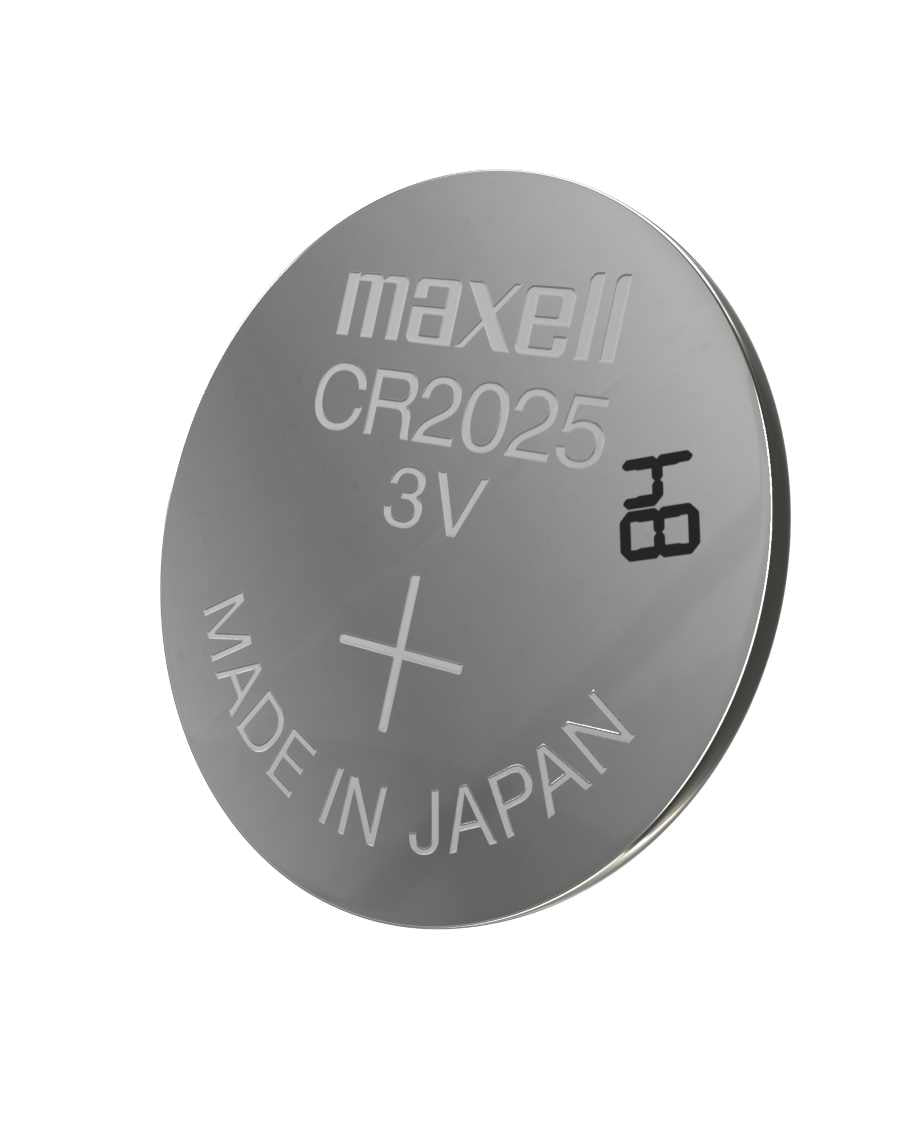 Maxell Knopfzellen CR2025, Lithium-Mangandioxid, 3 V – 5 Stk.