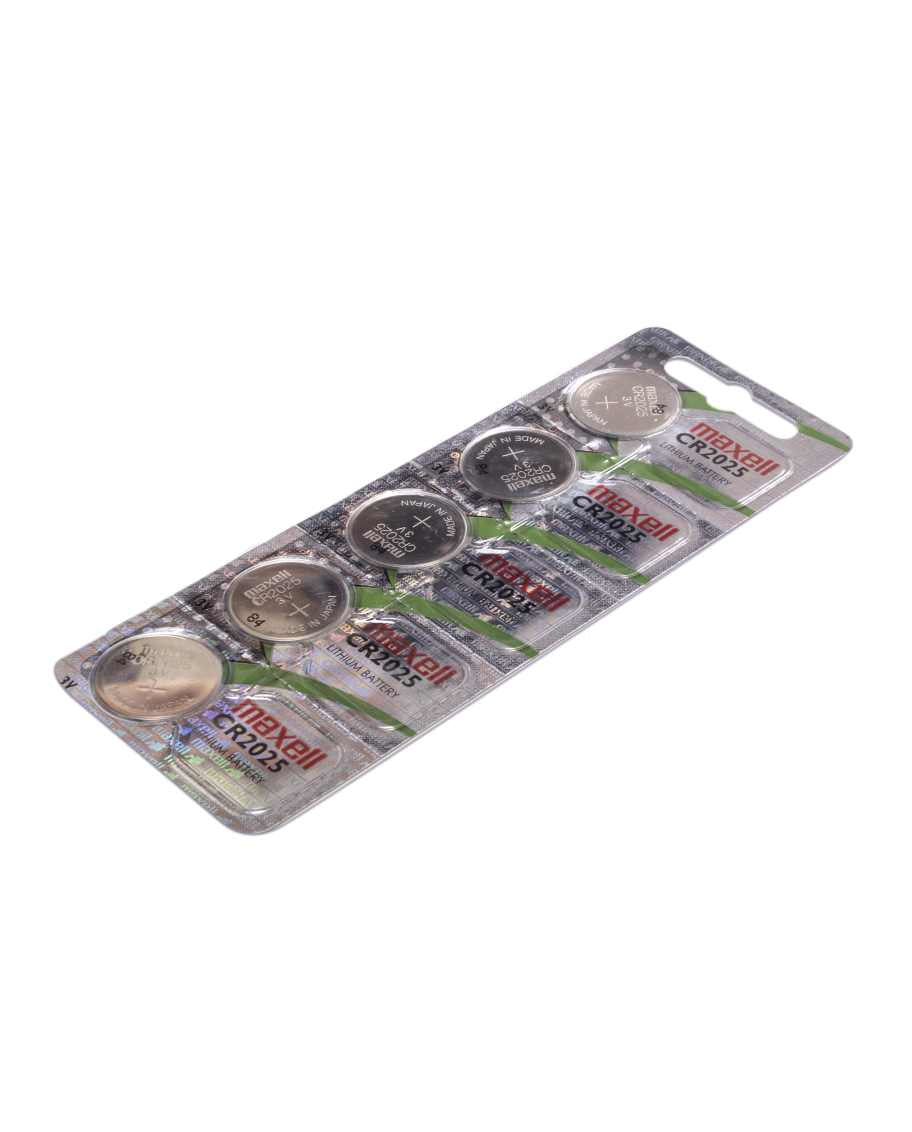 Maxell Knopfzellen CR2025, Lithium-Mangandioxid, 3 V – 5 Stk.