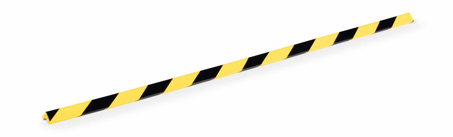 Durable Eckschutzprofil C19 – 1 m, Kunststoff, Schwarz/Gelb, eckig, selbstklebend, Klebefläche 19 mm je Seite