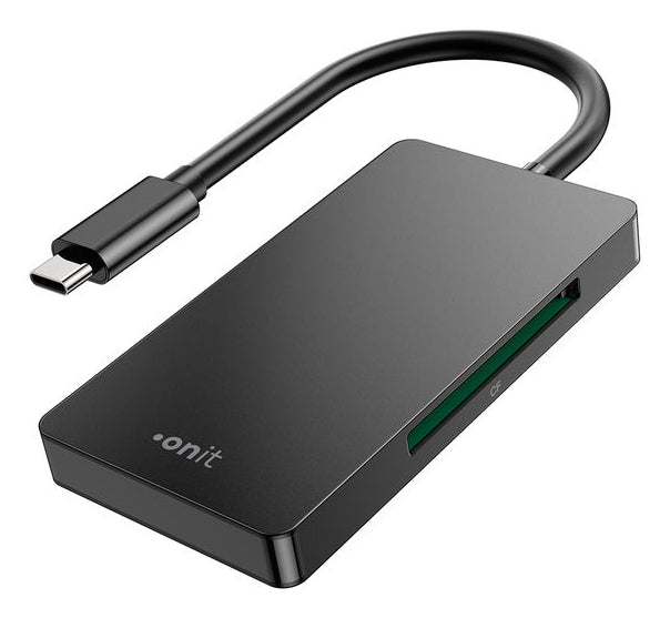ONIT USB-Kartenleser USB-C – SD/microSD/CF – USB 3.2 Gen 1 (5 Gbit/s) – für Windows, MacOS, Android und mehr