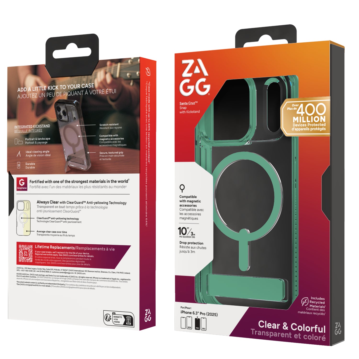 ZAGG Backcover Santa Cruz Snap – Mystic Green – mit Kickstand