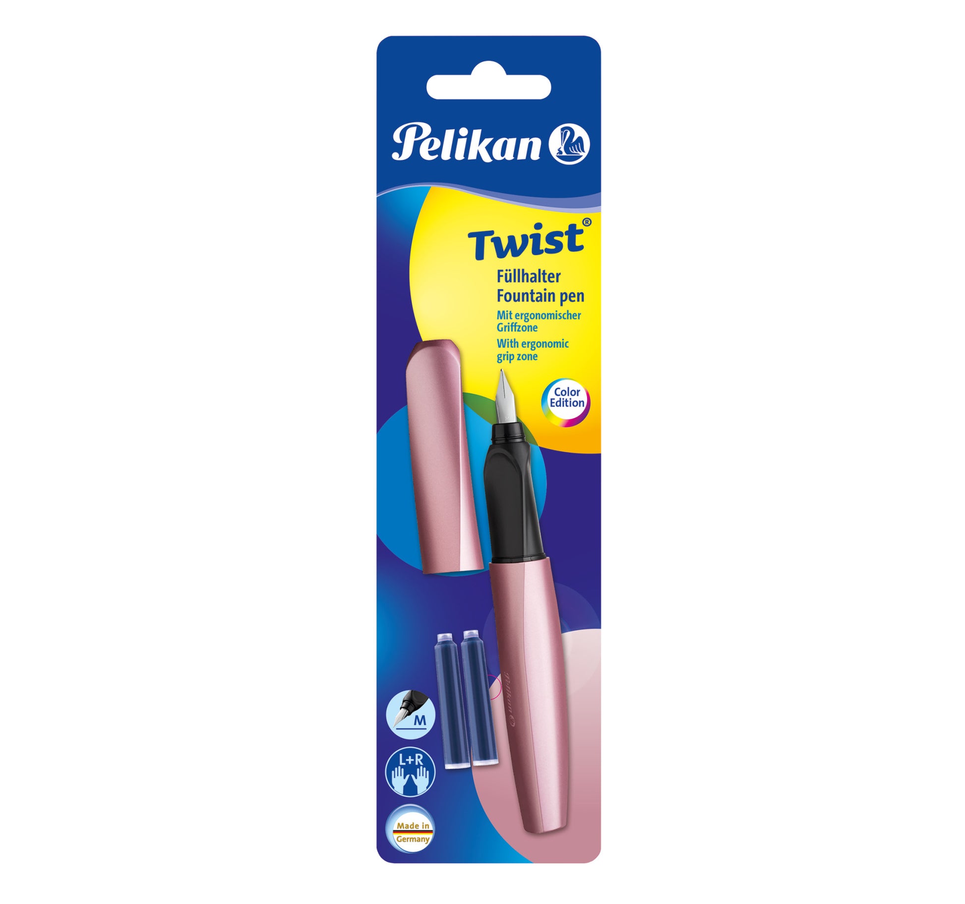 Pelikan Twist Girly Rose – Füllfederhalter – M – Rosé