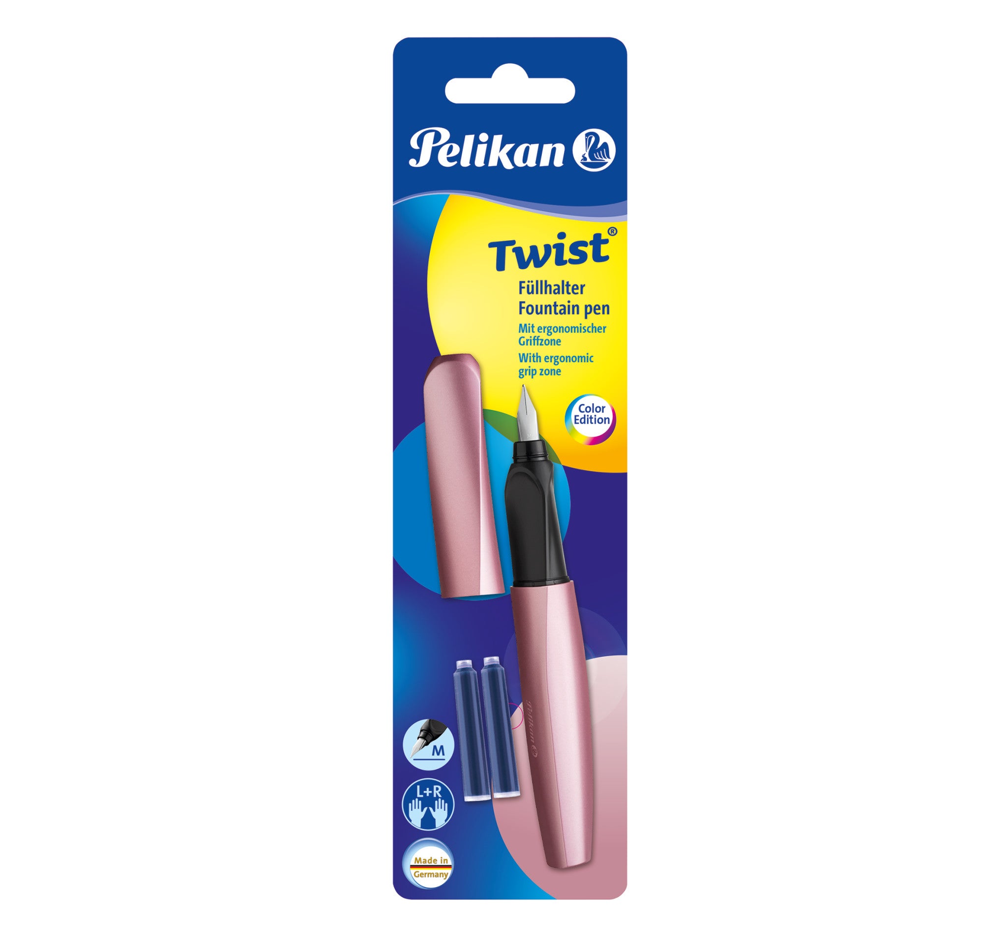 Pelikan Twist Girly Rose – Füllfederhalter – M – Rosé