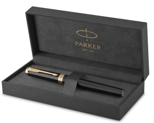 Parker Ingenuity Black G.T. – Tintenroller, Schwarz, 1er Geschenkbox