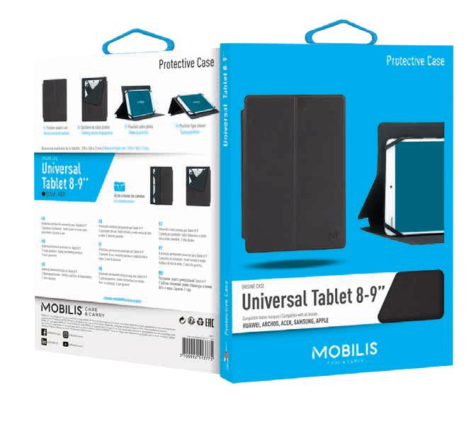 Mobilis Tablet-Hülle für Geräte bis 9,0" – Schwarz