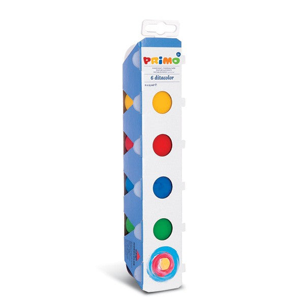 Primo Fingerfarben – Set – 6 Farben, abwaschbar