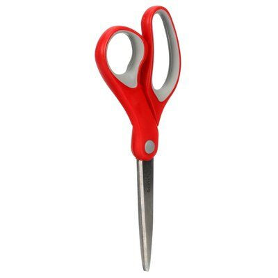 Scotch Universalschere – 20,0 cm, Edelstahl, für Rechts- und Linkshänder, spitz, Kunststoff, rot