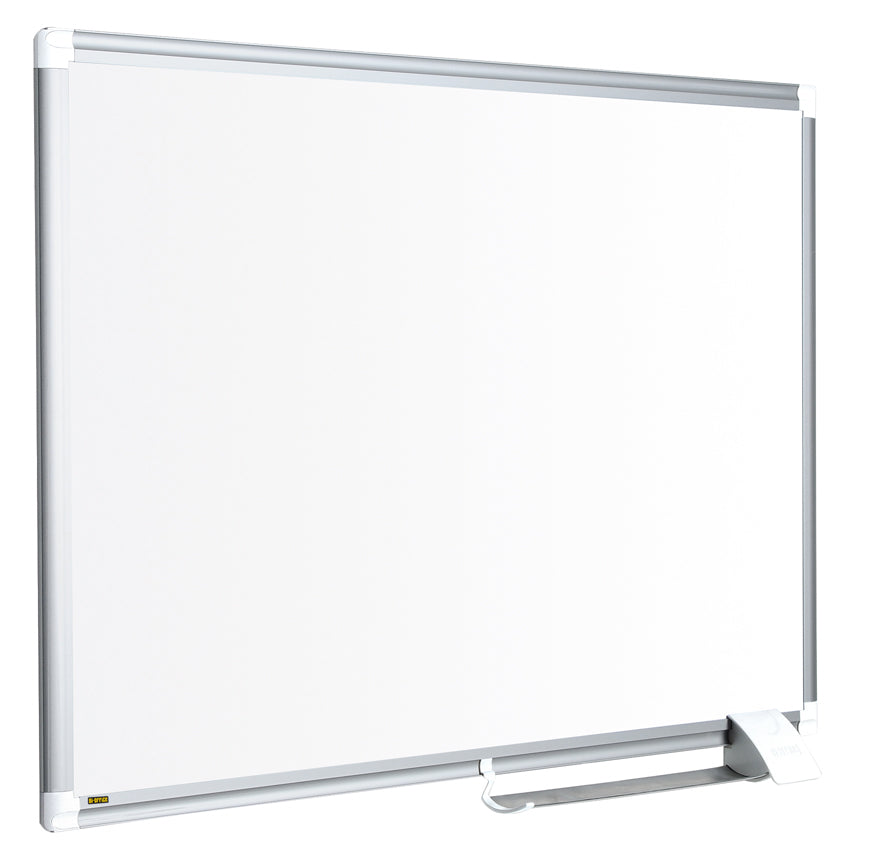 Bi-Office Whiteboard – 180 × 120 cm, lackierter Stahl, Aluminiumrahmen, Wandmontage