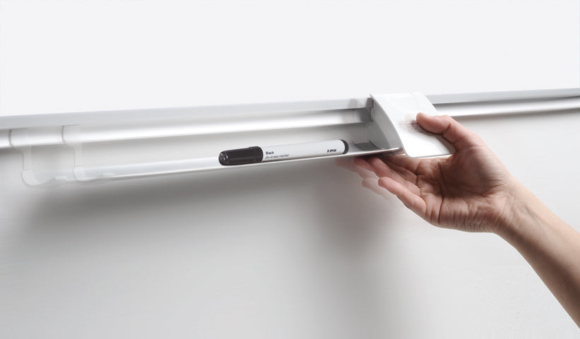 Bi-Office Whiteboard – 180 × 120 cm, lackierter Stahl, Aluminiumrahmen, Wandmontage