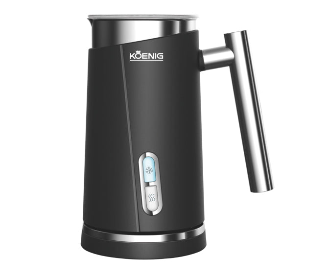 Koenig Elektrischer Milchschäumer B02124 – Füllmenge 150 ml, Schaum 150 ml, 500 W, Schwarz
