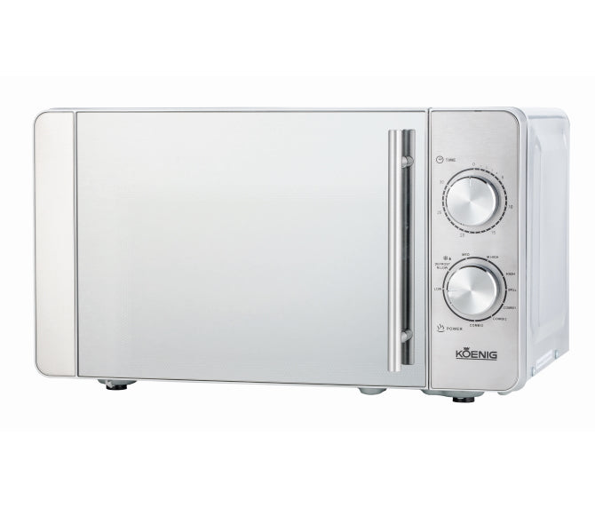 Koenig Kombi-Mikrowelle B01106 – 20 l, Grill, 700 W – silber/edelstahl