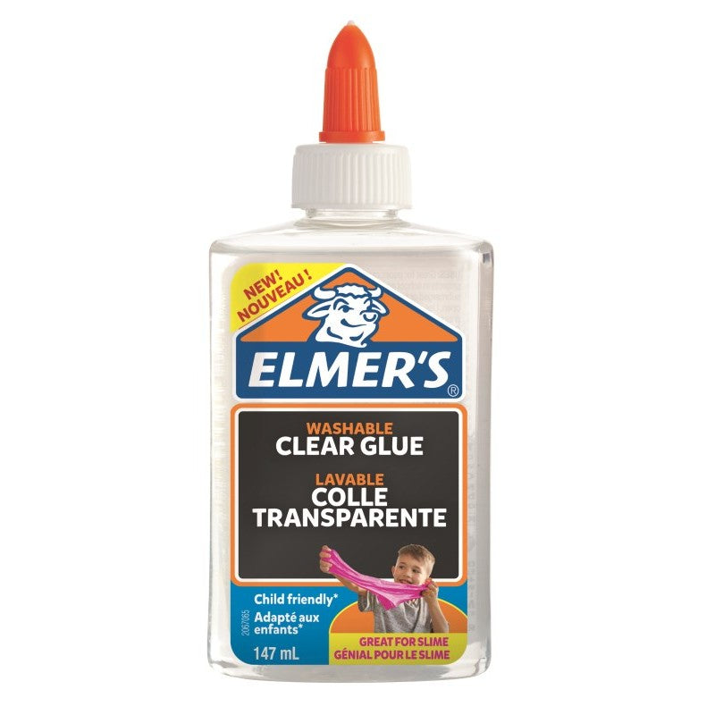 Elmer's Bastelkleber – 147 ml – trocknet transparent, auswaschbar – für Slime