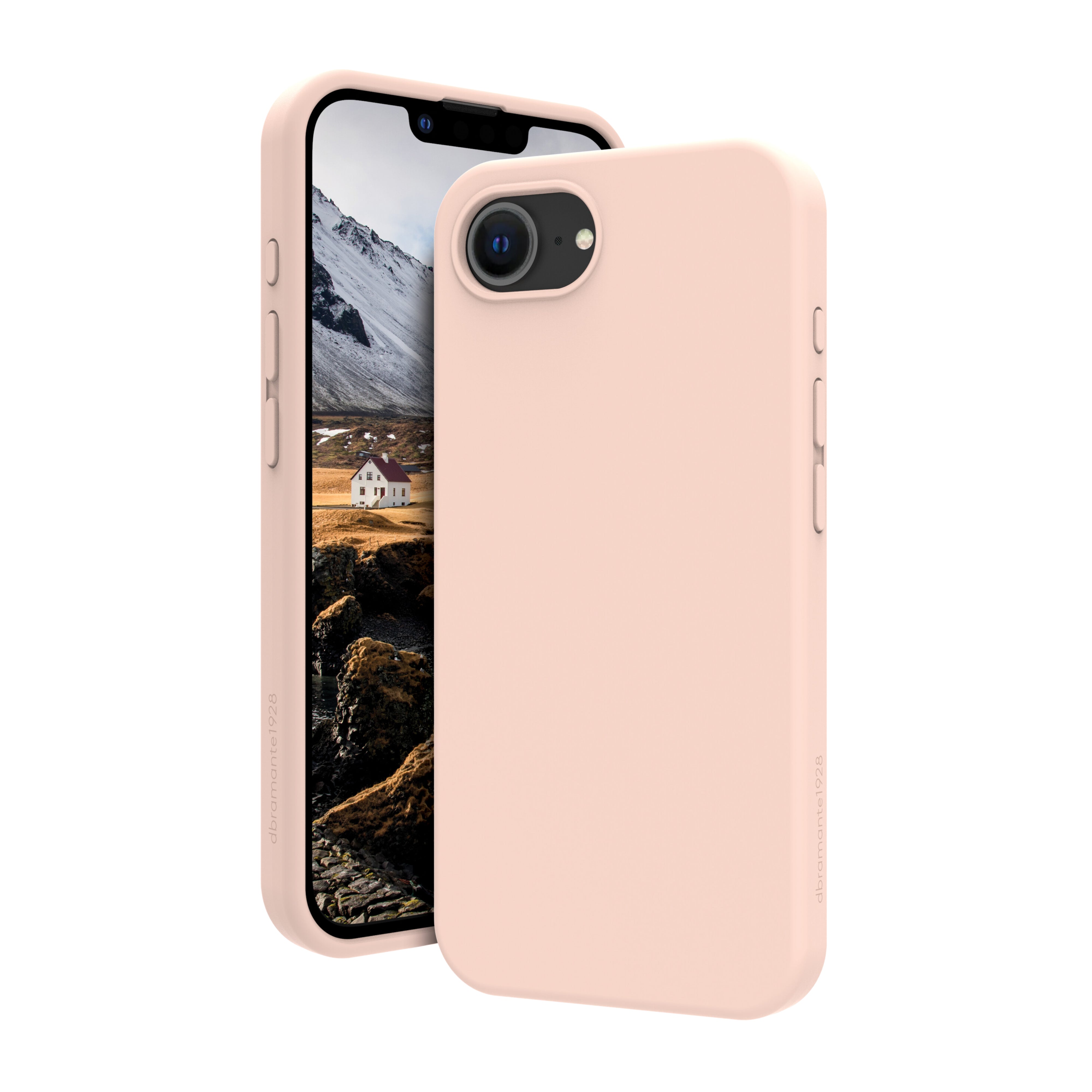 dbramante1928 Monaco Backcover – für Apple iPhone 16e, Kunststoff+Silikon, Pink Sand