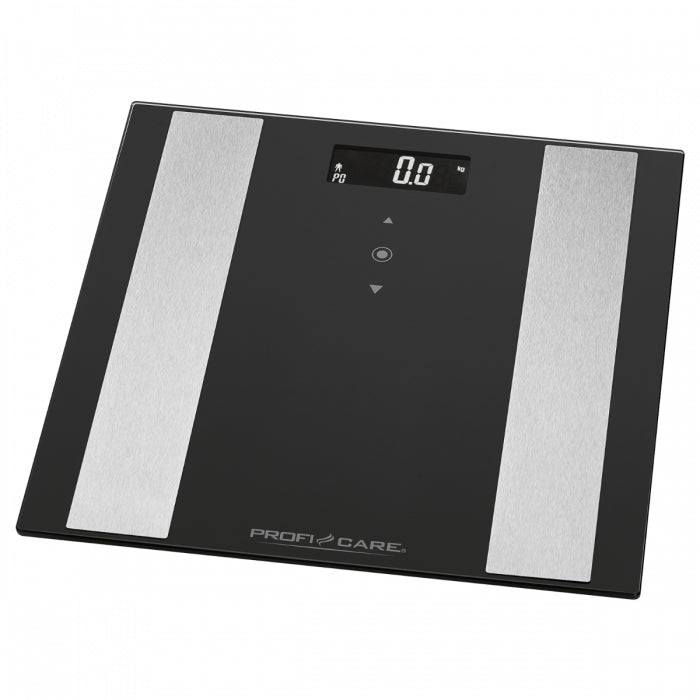 ProfiCare Universalwaage PW3007 – Tragkraft 180 kg, Teilung 100 g, Wiegefläche 30 × 30 cm, Batterie, Glas