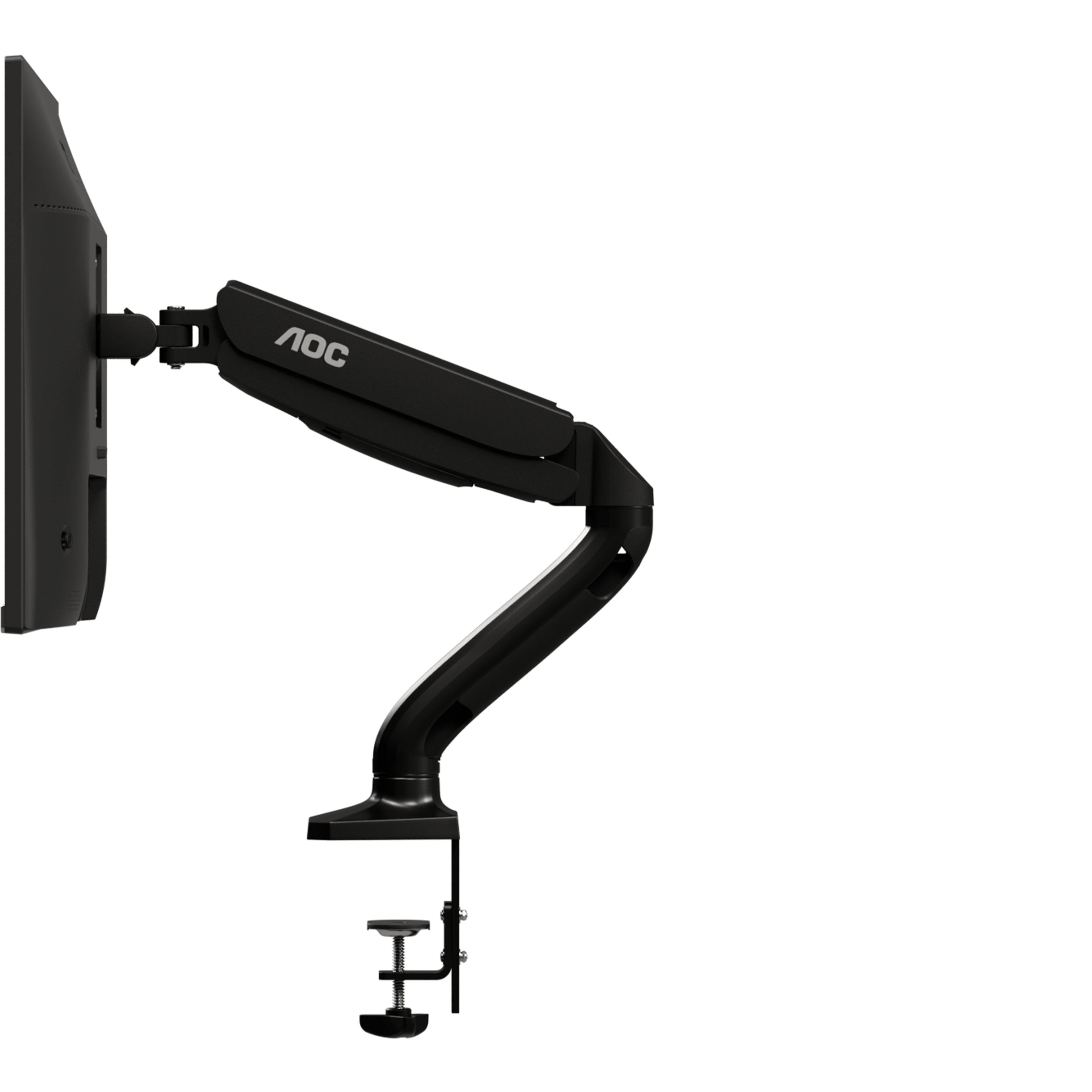 AOC AS110D0 – Monitorarm, Tischklemme – bis 32", VESA 75 × 75/100 × 100 mm, 9 kg, höhenverstellbar, schwarz