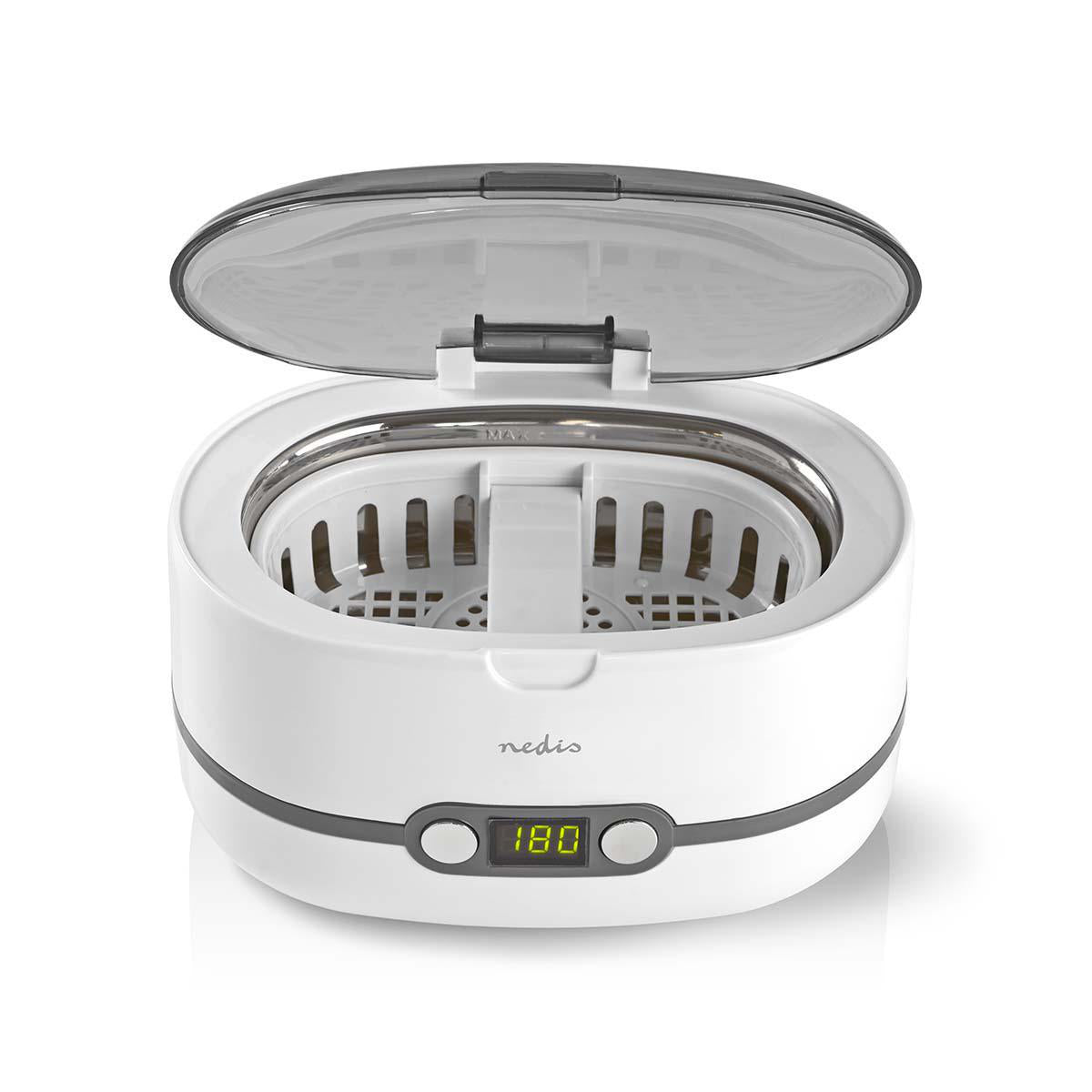 Nedis Ultraschallreiniger – 0,6 l – Weiss – 18 × 24 × 16,5 cm