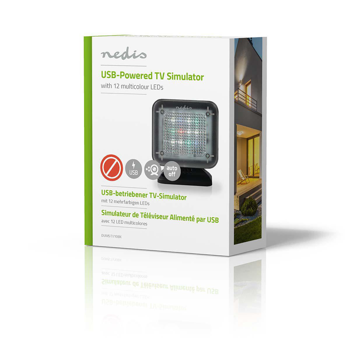 Nedis TV-Simulator – USB-Betrieb, Timer – Schwarz