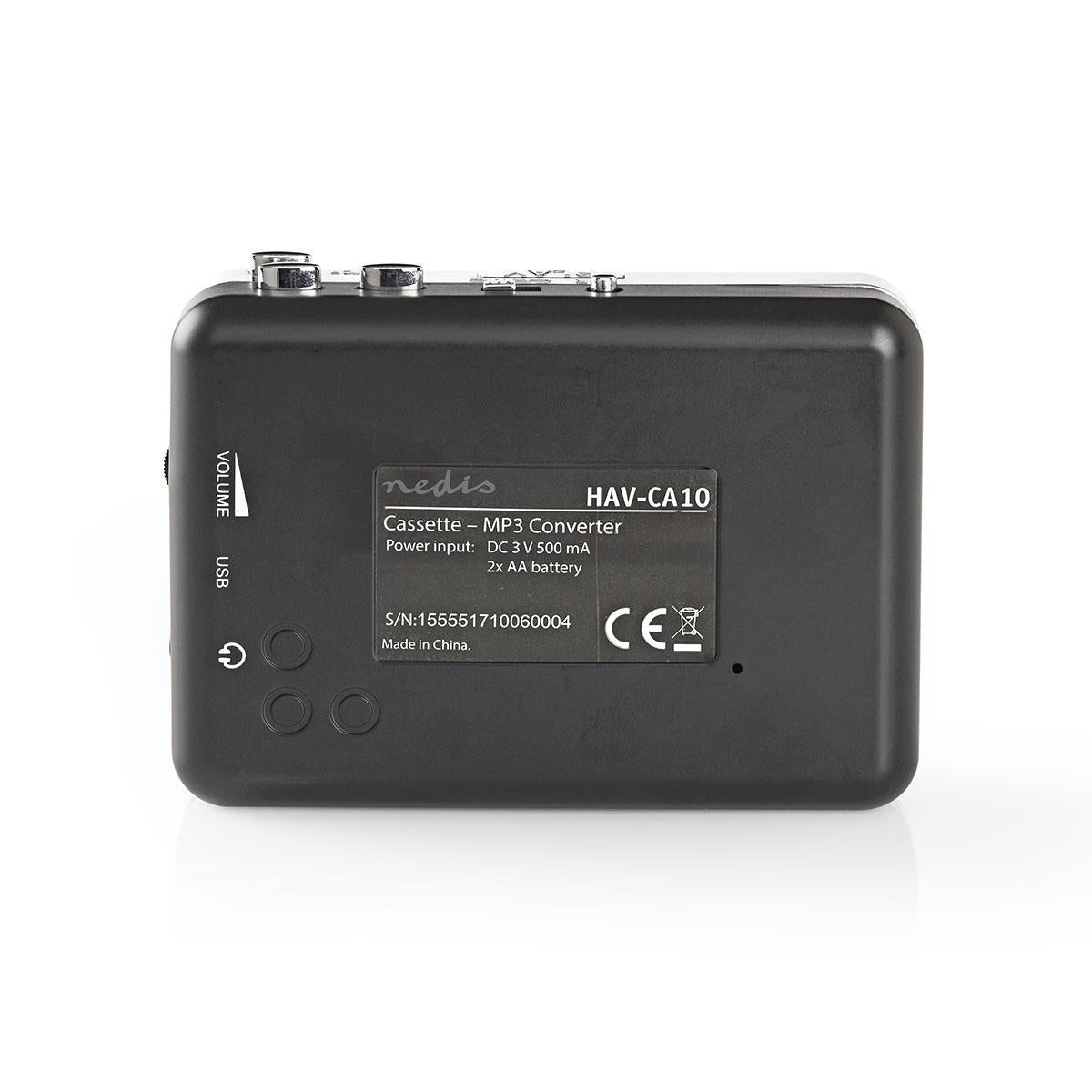 Nedis Kassetten-Adapter – Kassetten-Digitalisierer, Micro-USB, 3,5 mm – Grau