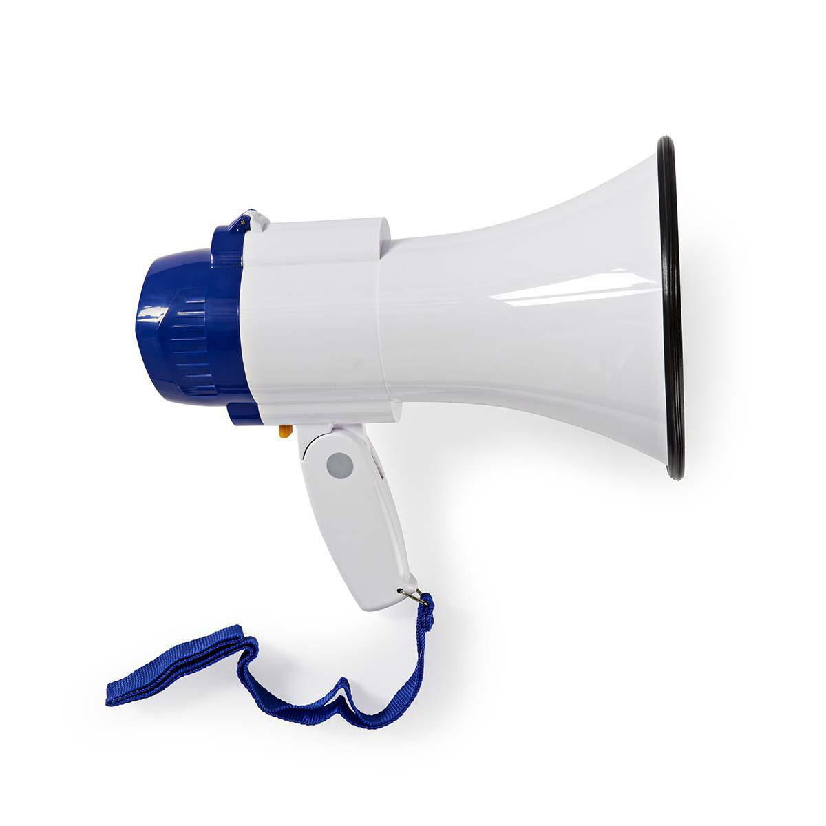 Nedis Megaphon – Party-Lautsprecher – 10 W, 115 dB, 250 m, Batteriebetrieb, Weiss