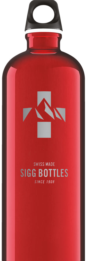 SIGG Mountain Trinkflasche 1 l – Aluminium, Schraubverschluss, Rot