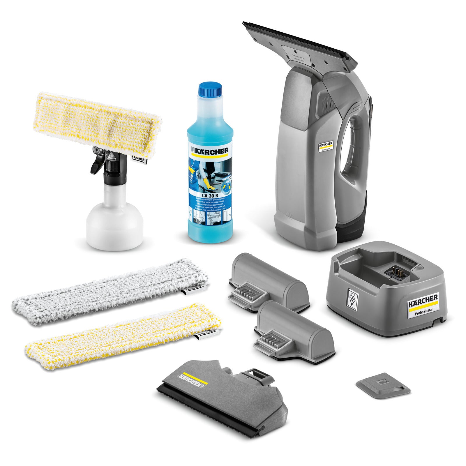 Kärcher WVP 10 Advanced – Fenstersauger – Laufzeit 35 min, Tank 200 ml, 100 m², 2 Düsen, Grau
