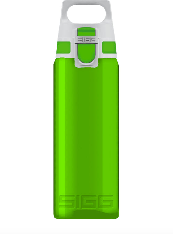 SIGG Total Color One Trinkflasche 600 ml – Tritan, Druckknopfdeckel, Grün