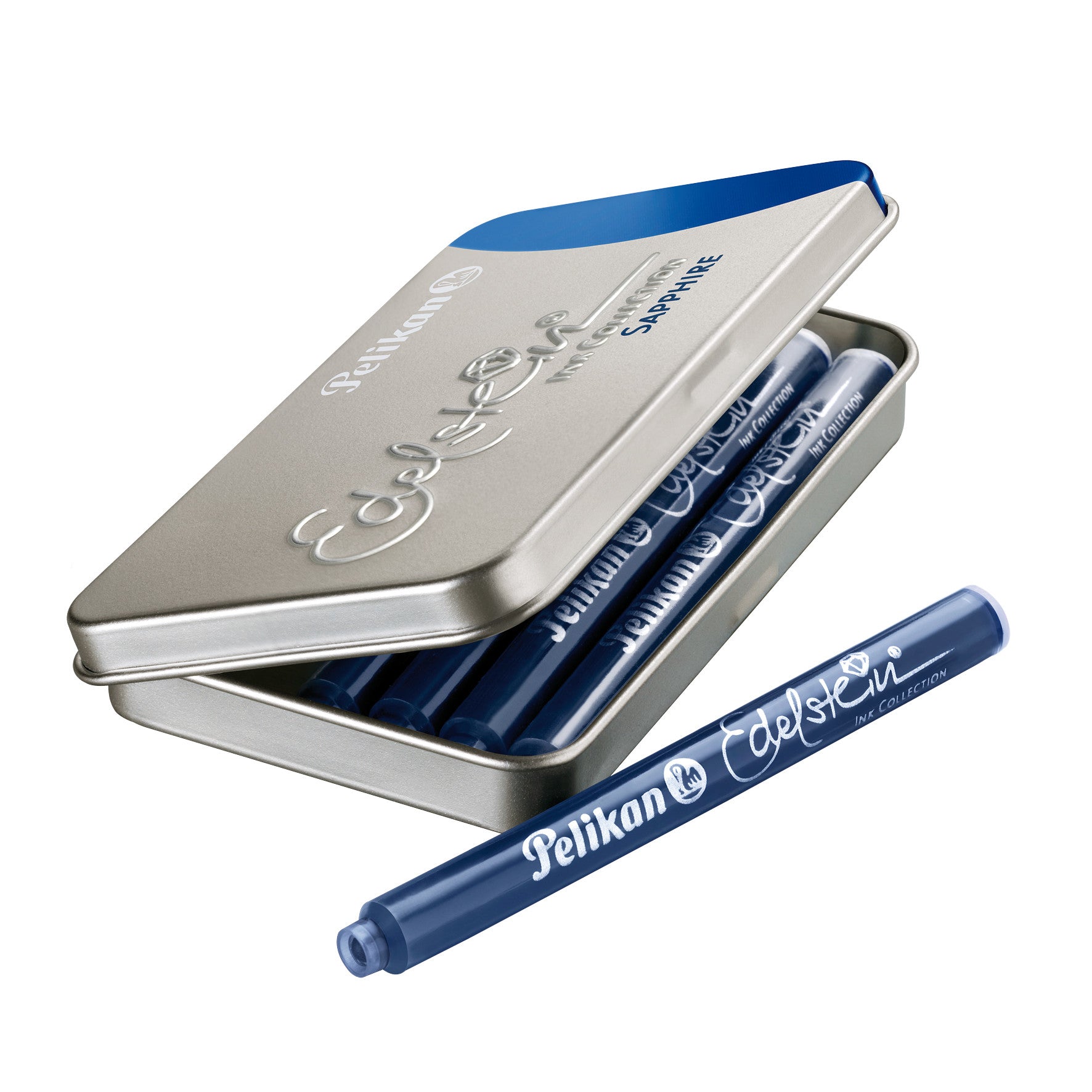 Pelikan Edelstein 339630 Füllhalter-Patrone – Blau, 6er-Pack