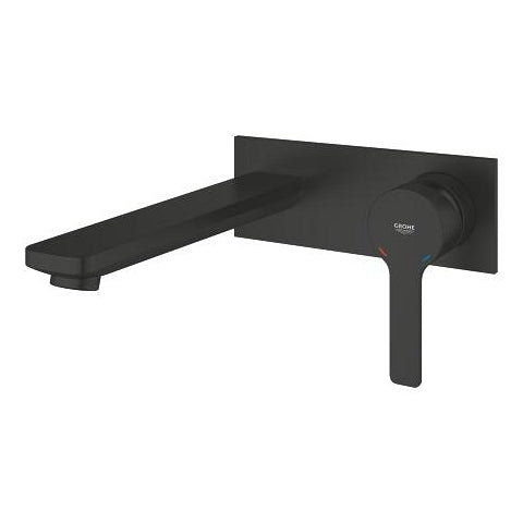 GROHE Lineare Waschtischarmatur – Anschlussmass 11 cm, Metall, Zweigriffarmatur, Bodenstehend, Schwarz