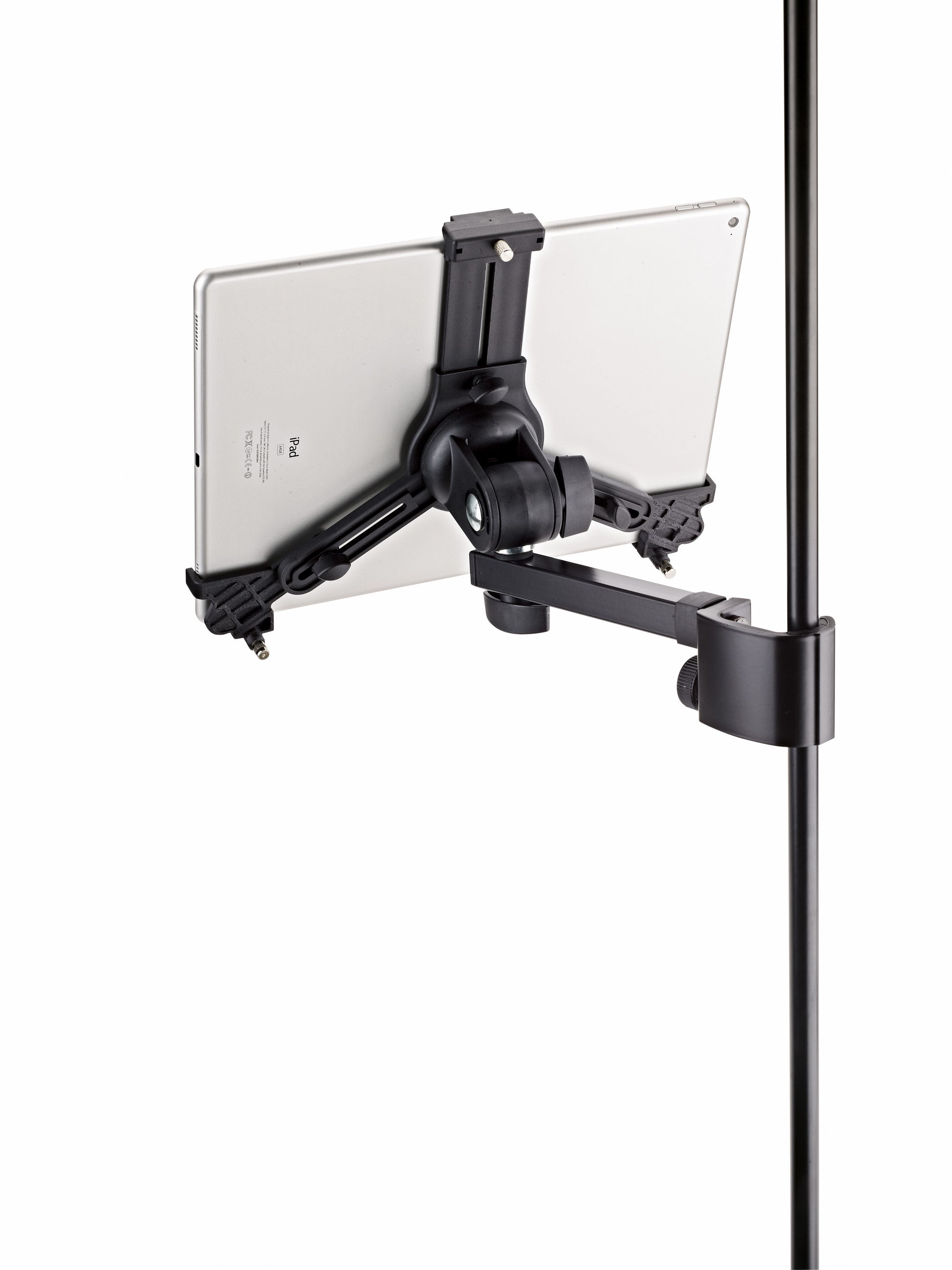 König & Meyer Tablet-Tischhalterung für Tablets bis 13" – X-Grip, drehbar – Schwarz