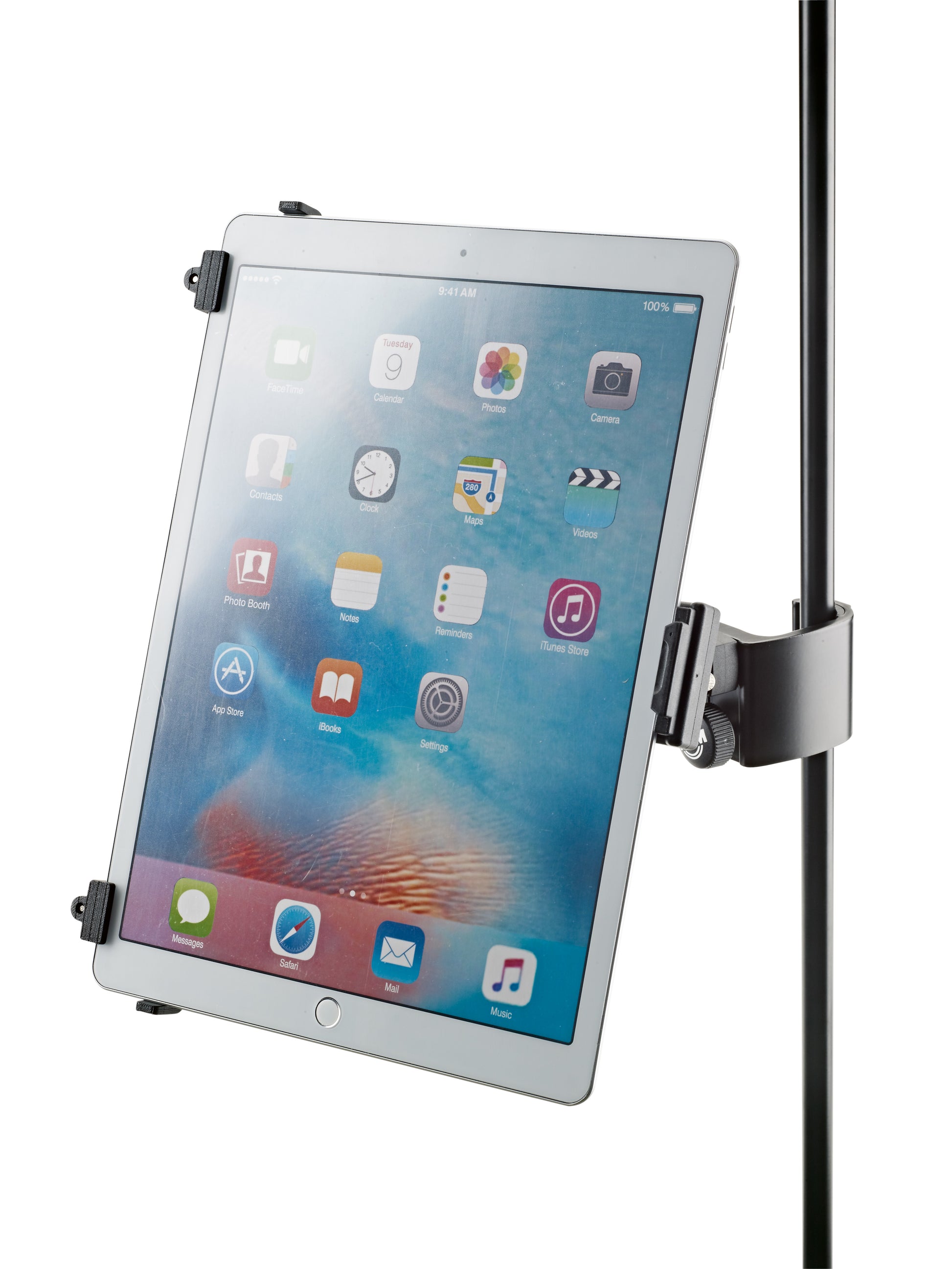 König & Meyer Tablet-Tischhalterung für Tablets bis 13" – X-Grip, drehbar – Schwarz