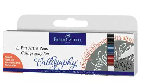 Faber-Castell Tuschestifte, wasserfest, 4 Stk.